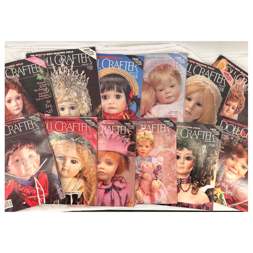 Vintage Doll Crafter Magazine 1994 Full Year Lot 12 Iss Multi Excellent Patterns